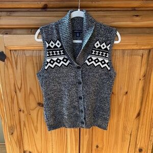 American Living Cardigan Sweater Vest Fair Isle Aztec‎ Southwestern Women Medium